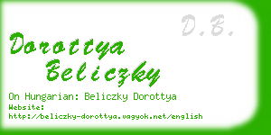 dorottya beliczky business card